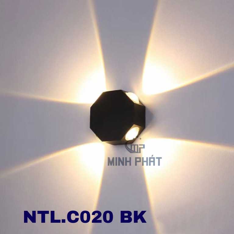 Đèn ngoài trời đen LED 4 bóng NTL.C020 BK